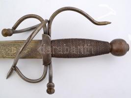 Colada del Cid. Toledo. Jelzett díszkard. Mintás pengével / 73 cm