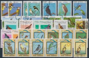1971-1983 56 Bird stamps + 1 block 1971-1983 56 db Madár motívumú bélyeg és 1 db blokk 2 stecklapon