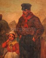 Krupka Ferenc (1870-1928): Halpiac. Olaj, vászon, antik keretben, 60×80 cm