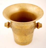 Régi réz mozsár, törővel szép állapotban, Mozsár méret 13 cm