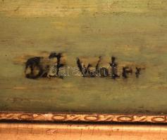 Water jelzéssel: Vitorlások. Olaj, karon, sérült, keretben, 40×50 cm