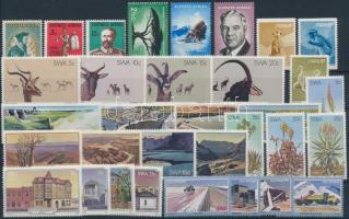 1964-1981 10 sets, 1 set, 3 blocks 1964-1981 10 db sor, 1 bélyeg és 3 blokk, 2 stecklapon