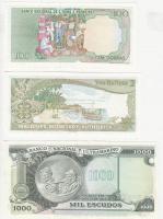 Vegyes: Maldív-szigetek 1983. 2R + Mozambik 1976. (1972) 1000Esc + Sao Tomé és Príncipe 1989. 100D T...