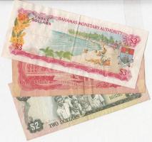 Vegyes: Bahamák 1968. 3$ + Barbados 1973. 1$ + Jamaica 1970. 2$ T:III
Mixed: Bahamas 1968. 3 Dollar...