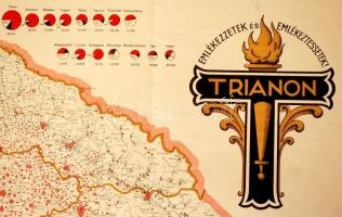cca 1920 "Emlékezzetek és emlékeztessetek!-Trianon", Magyarország néprajzi térképe az 1910...