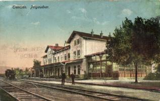 Trencsén, Trencin; Vasútállomás / railway station (fl)