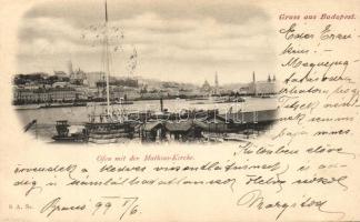 1899 Budapest, kikötő, Mátyás templom