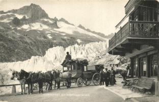 Rhonegletscher mit Furkapost / mail coach