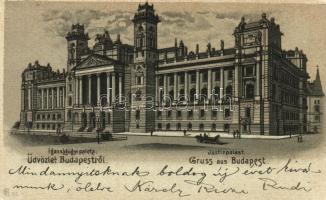 1898 Budapest V. Igazságügyi Palota, litho (EK)