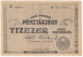 1946. 10.000AP nem kamatozó Pénztárjegy "Másra Át Nem Ruházható" T:I- kis hajlások