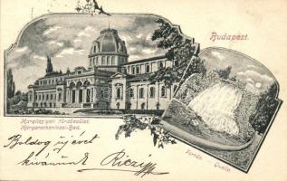 1898 Budapest XIII. Margitsziget fürdő, forrás, floral