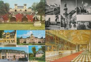 Vegyes modern leporelló (3 db) és képeslap (~65 db, sok megíratlan) tétel + nyomtatványok / mixed mo...