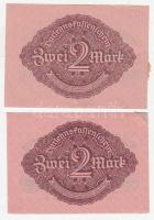 Németország / Weimari Köztársaság 1922. 2M (2x) egyiken pecsét maradékával T:I-
Germany / Weimar Re...