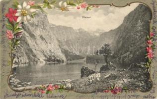 Obersee, B &amp; K.M. No. 201. floral, litho (b)