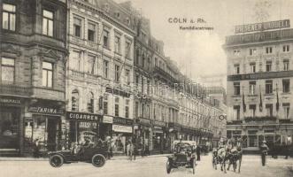 Köln, Cöln a. Rh.; Komödienstrasse / street, automobiles, shops, Hotel Ewige Lampe