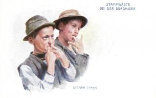 Wiener Typen - Stammgaste bei der Burgmusik, B.K.W.I. 917-18.