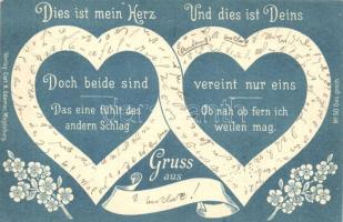 Dies ist mein Herz, und dies ist Deins / Love greeting card (EK)