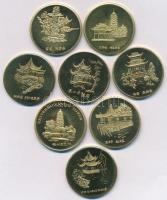 Kína DN 8db-os fém emlékérem szett dísztokban (27mm) T:PP felületi karcok
China ND 8pcs of metal co...