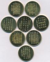 Kína DN 8db-os fém emlékérem szett dísztokban (27mm) T:PP felületi karcok
China ND 8pcs of metal co...