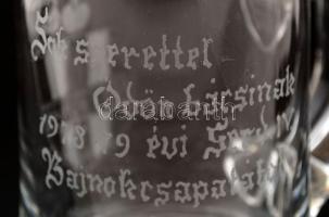 FTC Futball relikviák: FTC sörös korsó ón fedéllel Horváth Ödön labdarúgónak,"Sok szeretettel Ö...