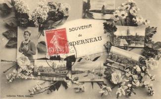 Landerneau, souvenir greeting card; floral