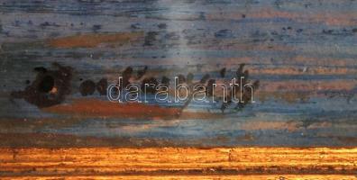 Bakányi Gyula (1955-): Kis tó. Vegyes technika. Jelzett. 30x26 cm. Üvegezett keretben