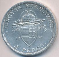 1938. 5P Ag "Szent István" T:2 ph.
Adamo P8.1