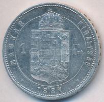 1881KB 1Ft Ag "Ferenc József / Középcímer" T:2-,3
Adamo M15