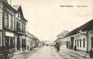 Tata-Tóváros, Főtér, Spitzer János kereskedése; Lindenberg Adolf kiadása