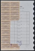 Románia / Bukarest 1941. "Román Bank" 10 részvénye egyenként 5000L-ről, szelvényekkel, bél...