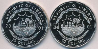 Libéria 2001. 10$ "Szabadság pillanatai- A Berlini Fal lebontása 1989." multicolor + 2001....