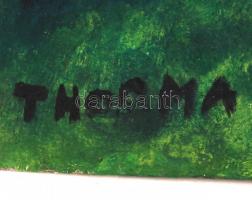 Thorma jelzéssel: Fehér maszkos nő. Olaj, karton, 70×50 cm