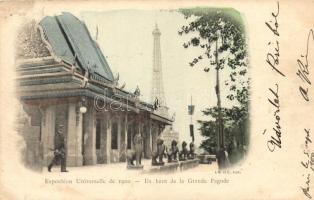 1900 Paris, Exposition Universelle, En haut de la Grande Pagode / Expo, pagoda tower (EK)