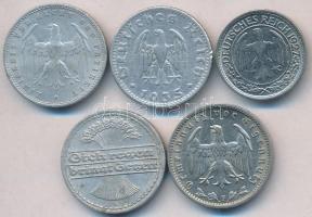 Németország / Weimari Köztársaság 1921A 50pf Al + 1923A 200M Al + 1927A 50pf Ni + Német 3. Birodalom...