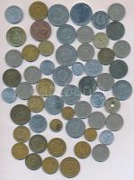 56db vegyes külföldi fémpénz, közte Románia, Jugoszlávia, Csehszlovákia érméi T:vegyes
56pcs of mix...