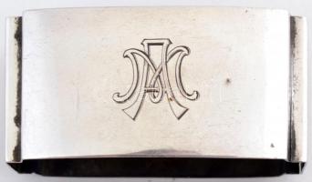 Ezüst szalvétagyűrű, Ag., 30,9gr., A- M monogrammal,jelzett, 6x2cm/ Silver napkin ring, Ag. 30,9gr. A-M monogrammed , marked, 6x2cm