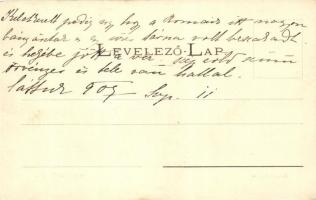 Vihnye-fürdő, Rossgrundi tó; kiadja Joerges; hátoldalán írott szöveg a tó keletkezéséről / lake