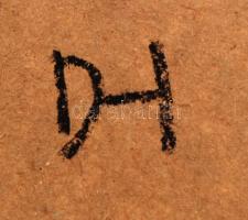 DH jelzéssel: Hajoló férfi. Szén, papír, 27×38 cm