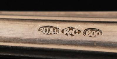 Ezüst(nyelű) kés, villa, kanál, Ag., br.:134gr., jelzett,15-18cm/ Silver (handled) knife, fork, spoo...