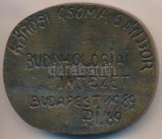 1989. "Kőrösi Csoma Sándor - Buddhológiai Intézet Budapest 1981" Br plakett. Szign.: P.I. ...