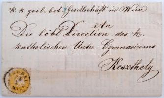 1865 Az osztrák cs. és kir. botanikai és zoologiai társulat felhívása iskolák részére, melyben őshon...