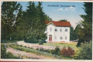 Parádfürdő, képeslapfüzet 9 db megíratlan képeslappal a szállókról, villákról