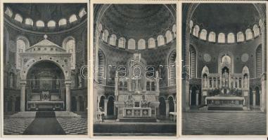 Szeged, Fogadalmi templom belseje, képeslapfüzet 9 db megíratlan lappal