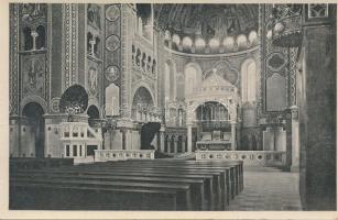 Szeged, Fogadalmi templom belseje, képeslapfüzet 9 db megíratlan lappal