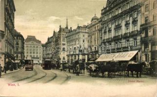 Vienna, Wien I. Neuer Markt, trams, Spaten-Bräu (EK)