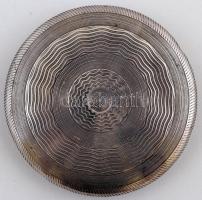 Ezüst tűzzománc szelence, Ag., br.: 34,2gr., jelzett, lepattanásokkal, d:5cm/ Silver casket with ena...