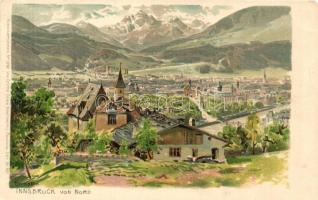 Innsbruck, Kuenstlerpostkarte No. 1262. von Ottmar Zieher, litho s: Compton (EM)