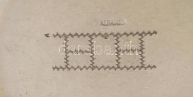 2 db dekoratív alpakka bögre, jelzettek ("H. H."), kopásnyomokkal, d: 11 cm