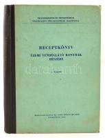 Receptkönyv üzemi vendéglátó konyhák részére. Belkereskedelmi Minisztérium Vendéglátó Főigazgatóság kiadványa. Bp., 1961, Közgazdasági és Jogi Könyvkiadó. Félvászon kötés, kissé kopott állapotban.