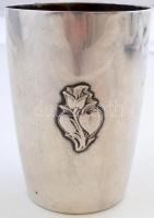 Ezüst keresztelőpohár, jelzés nélkül, Ag., 123,2gr, 9x6,5cm /Silver cup without signaling, Ag. 123,2...